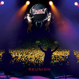 Cover art for Black Sabbath - Reunion Live vinyl record featuring the band performing live with an audience in the background.