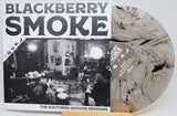 Blackberry Smoke 'The Southern Ground Sessions' vinyl record with the album cover in front and a marbled translucent record partially visible behind it on a small wooden stand.