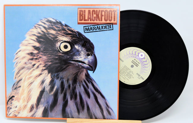 Vinyl record with an eagle on the cover and 'Blackfoot Marauder' text.