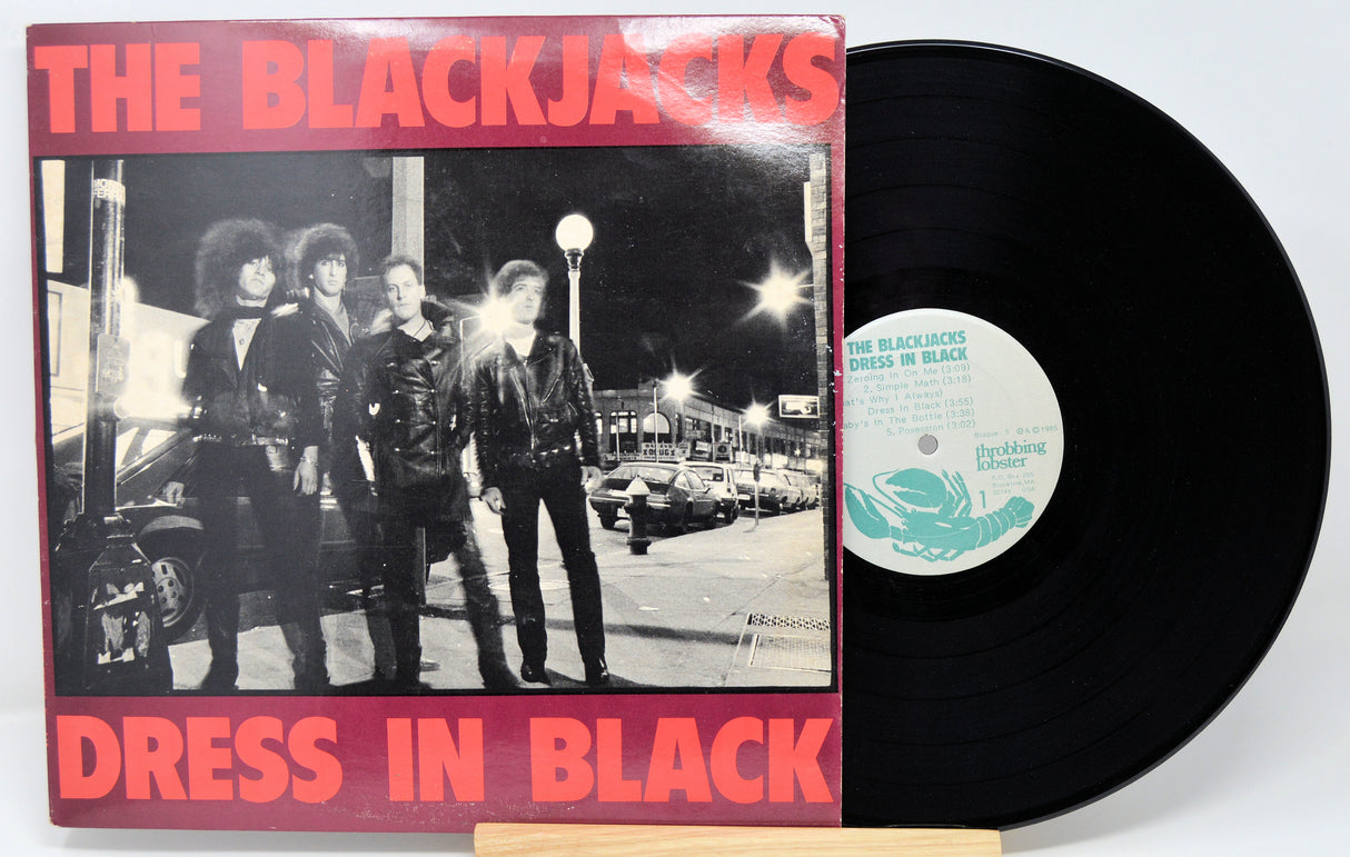 Vinyl record and cover with 'The Blackjacks' band on the cover