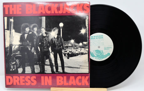 Vinyl record and cover with 'The Blackjacks' band on the cover