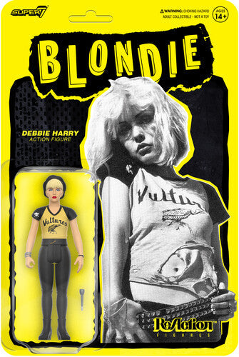Front view Blondie Debbie Harry action figure in original packaging
