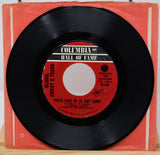 Vinyl record with red label on a red Columbia Hall of Fame sleeve
