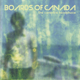 Album cover for 'The Campfire Headphase' by Boards of Canada with a blurred figure and greenish hue.