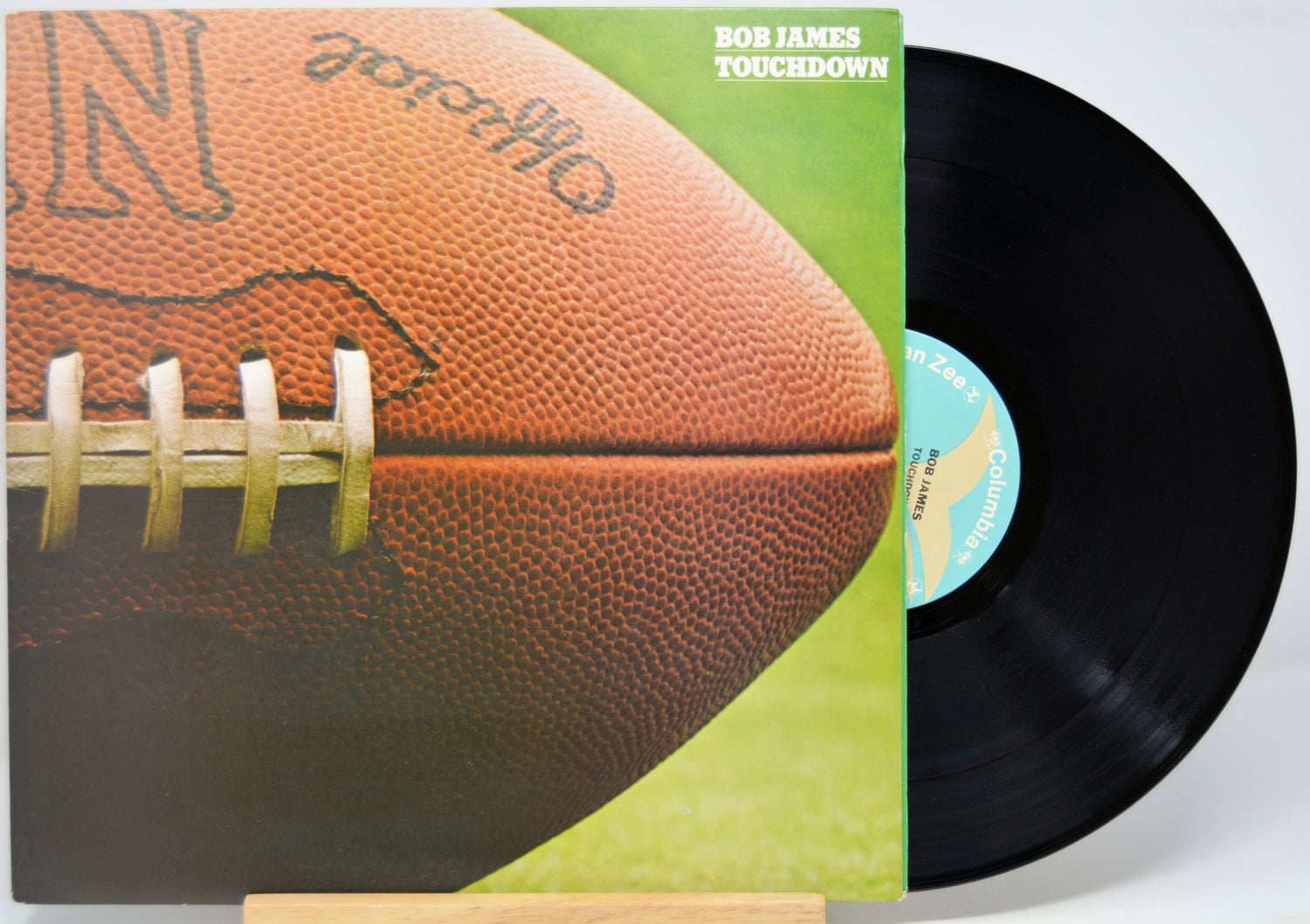 'Bob James Touchdown' Vinyl record with a football design on the cover
