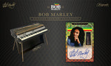 Bob Marley Keepsake Premiere Collection featuring keyboard, portrait relic card, and autograph display
