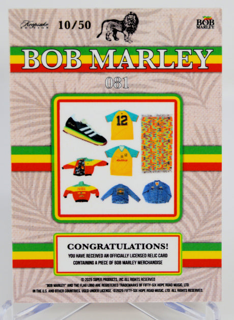 Bob Marley - Relic Card 081 #'d 10/50