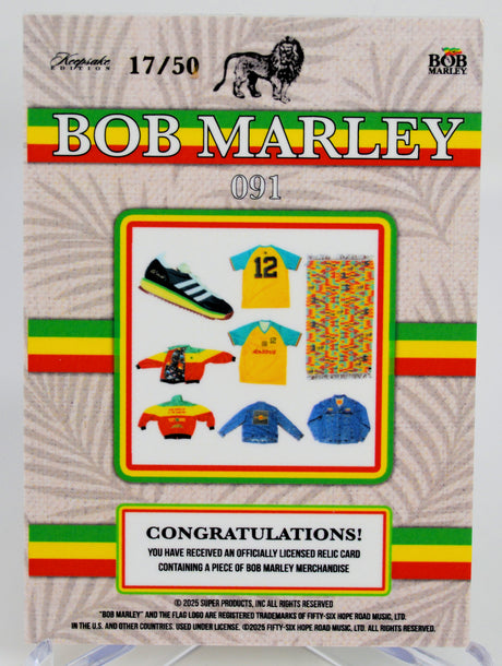 Bob Marley - Relic Card 091 #'d 17/50