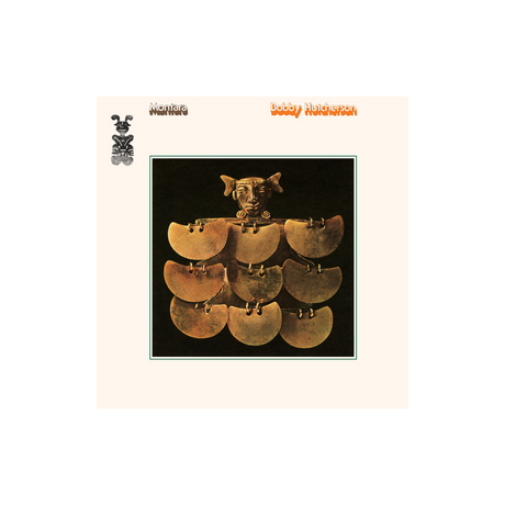 Album cover with a central image of a gold headdress and text at the top.