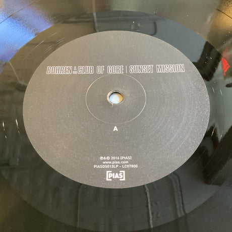 Label side of Bohren & der Club of Gore Sunset Mission vinyl record