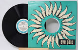 Vinyl record with a unique sleeve design featuring a sun-like pattern and 'eye gate' branding.