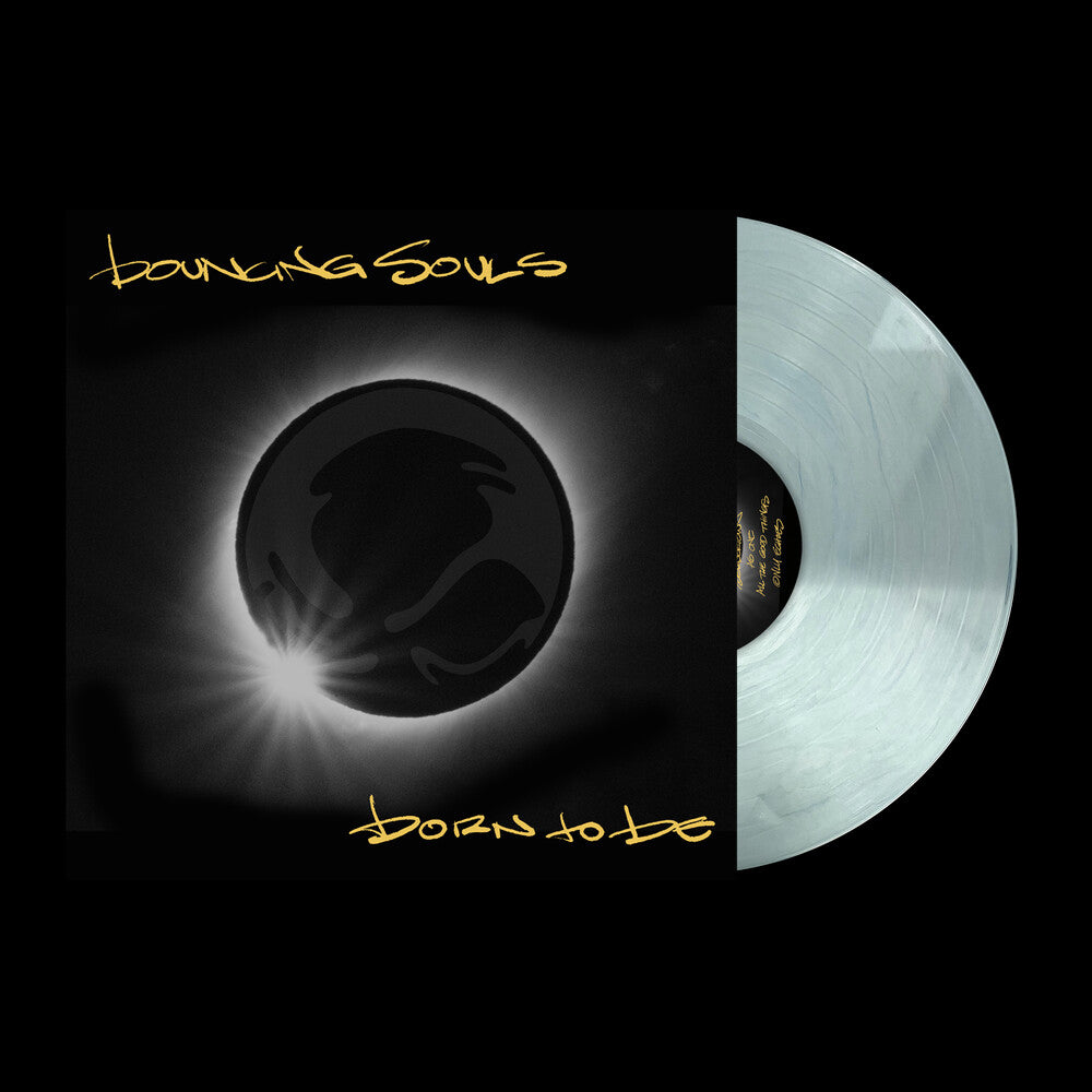 Vinyl record with 'bouncing souls' and 'Born to Be' text on a black background