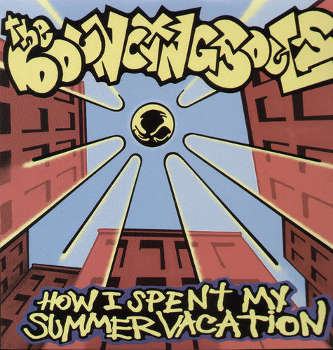 Album cover art for Bouncing Souls - How I Spent My Summer Vacation featuring a graphic design with the band's logo, buildings, and the title of the album.