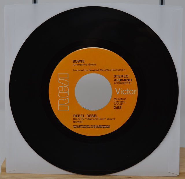 Vinyl record with orange label featuring RCA and Victor logos