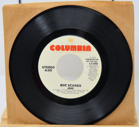 Boz Scaggs Jojo promotional 45 RPM vinyl record by Columbia in original sleeve
