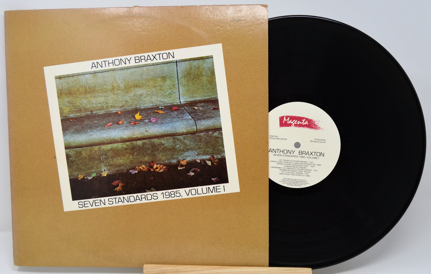 Vinyl record and cover with 'Anthony Braxton' on a white background