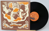 Front cover and vinyl record of Brimstone Solar Radiation Band LP featuring psychedelic band art
