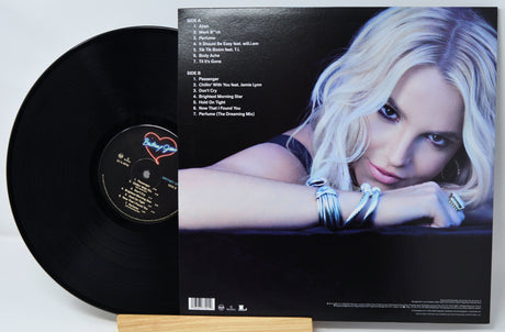 Britney Jean vinyl record with back album cover featuring tracklist and artist photo