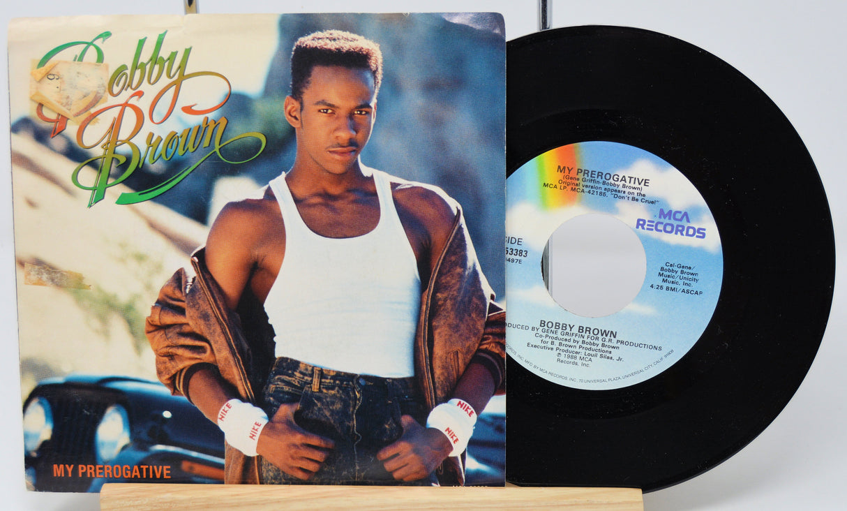 Vinyl record with cover featuring a person, labeled 'My Predicative' by Bobby Brown.
