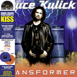 Promotional graphic for Bruce Kulick's 'Transformer' vinyl album with a stylized depiction of the artist and album details.