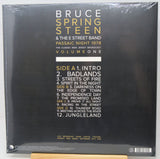 Bruce Springsteen & The E Street Band 'Passaic Night 1978' Volume One vinyl record sleeve, sealed in plastic shrink wrap, showing the black cover with gold and white text and tracklist details.