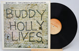 Used vinyl record of Buddy Holly album 'Buddy Holly Lives' with a black and white cover featuring the title and artist name.