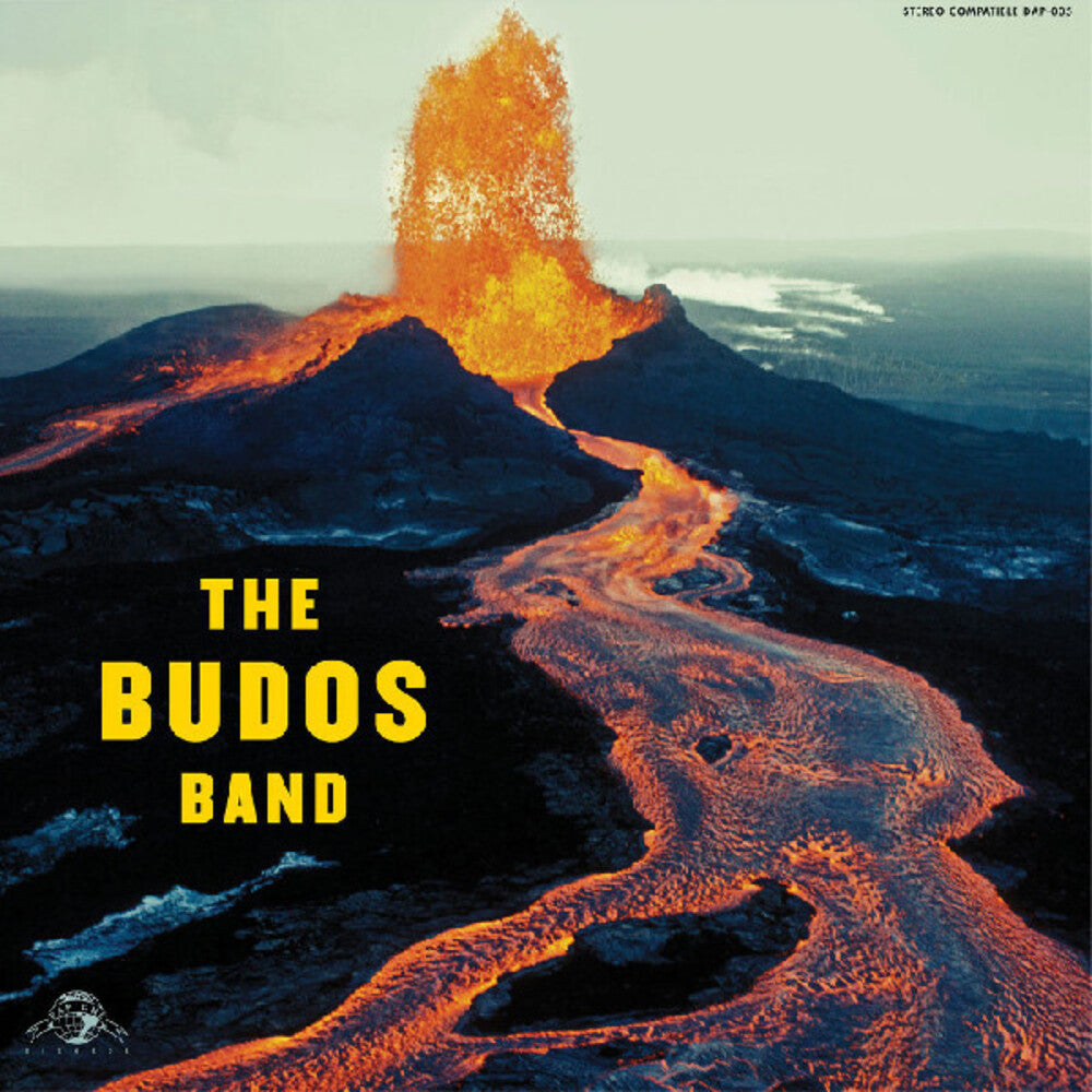 Album cover with a volcano eruption and 'The Budos Band' text