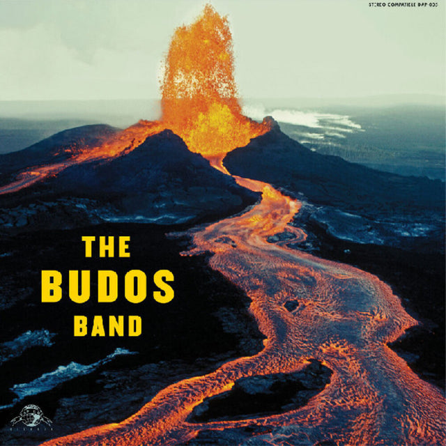 Album cover with a volcano eruption and 'The Budos Band' text