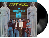 Vinyl record with cover featuring a band and classical statues, labeled 'East West' and 'The Butterfield Blues Band'.