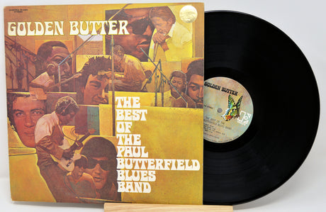 Vinyl record and cover titled 'The Best of the Paul Butterfield Blues Band' by Golden Butter