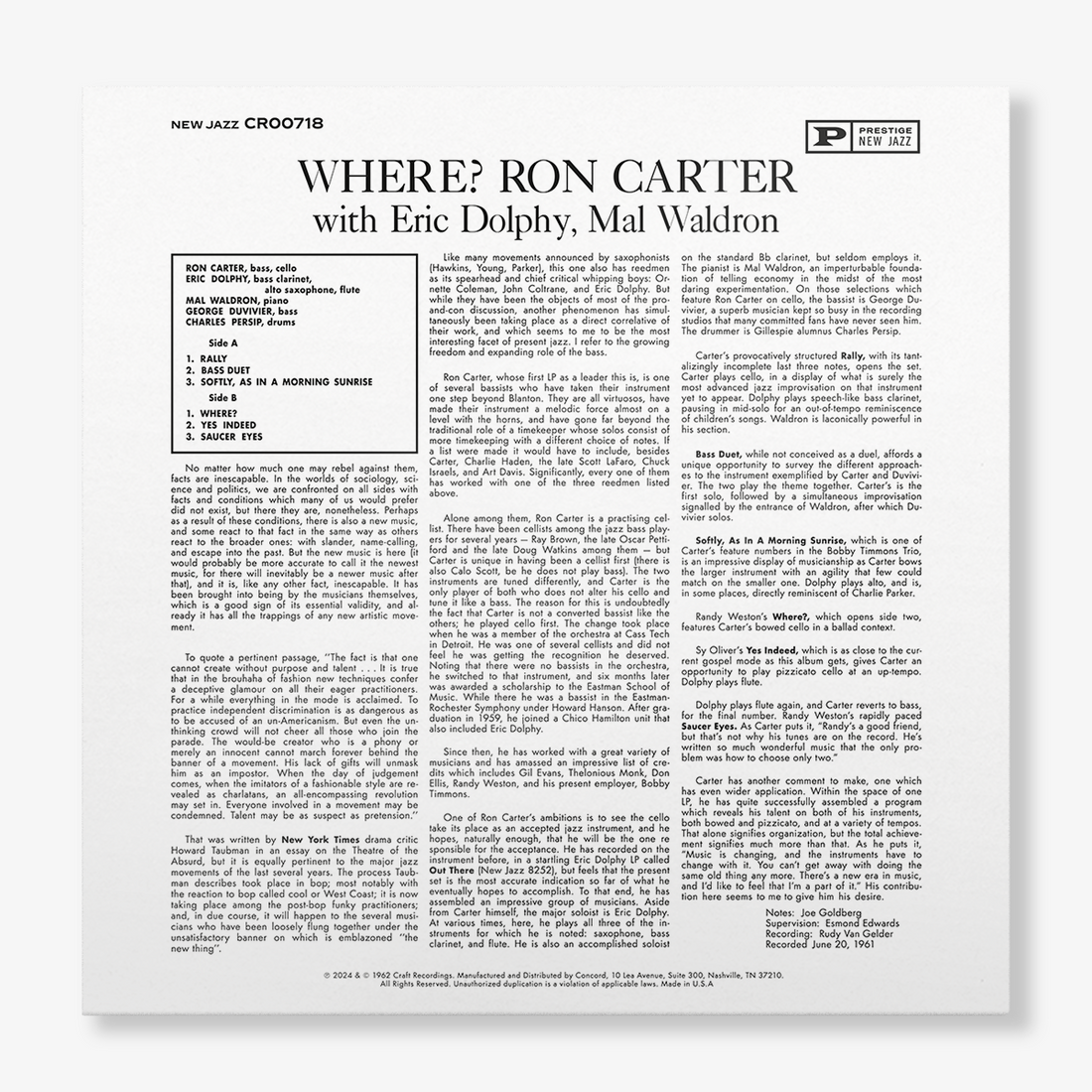 Carter, Ron - Where?