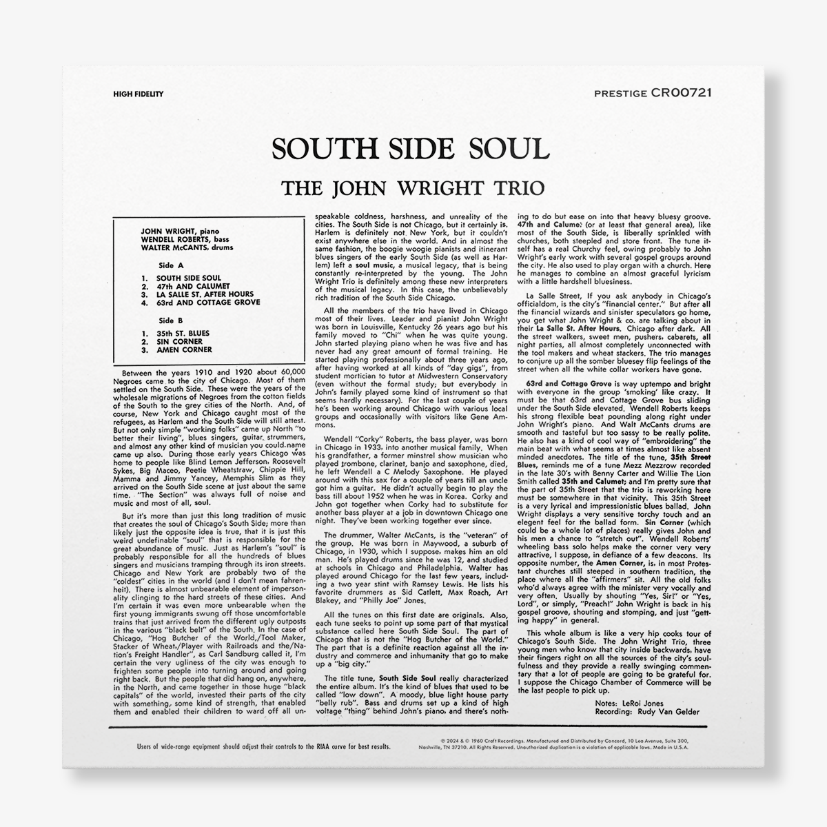 Wright, John - South Side Soul