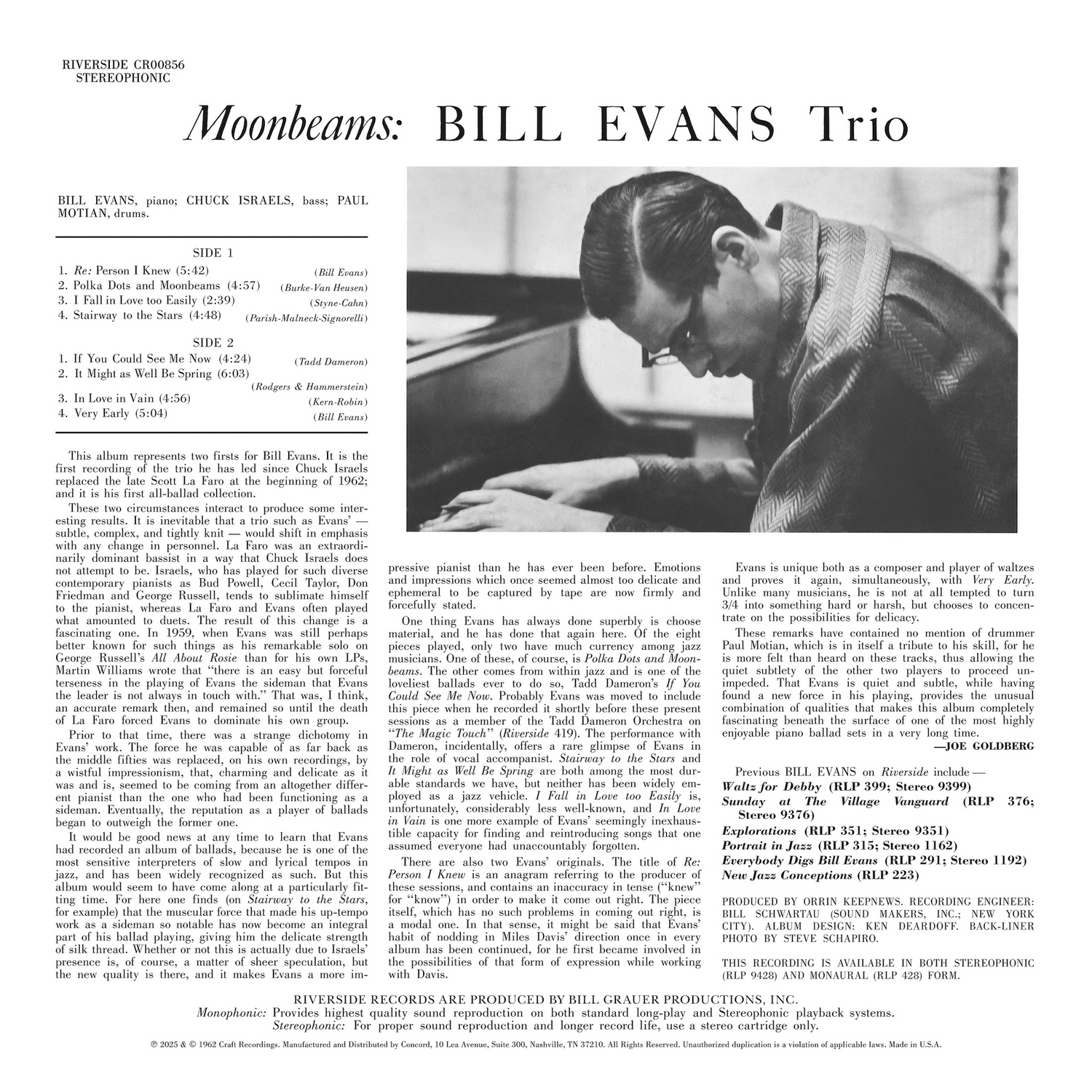 Evans, Bill - Moon Beams