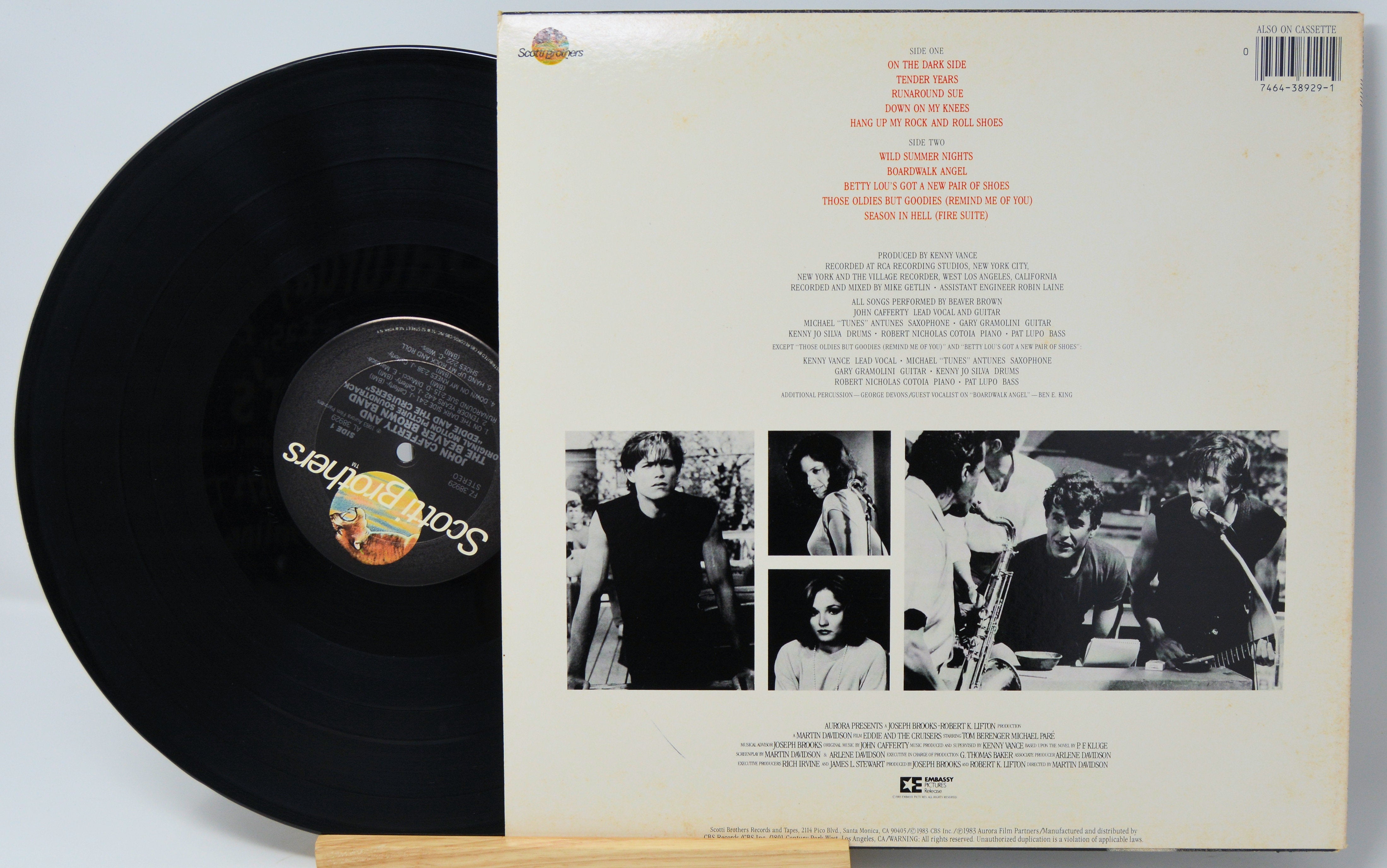 John Cafferty, Eddie & The Cruisers, Vinyl record Album LP John Cafferty, Eddie & The Cruisers, Vinyl record Album LP