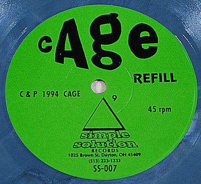 Cage Refill 7 inch vinyl record green Simple Solution label SS-007