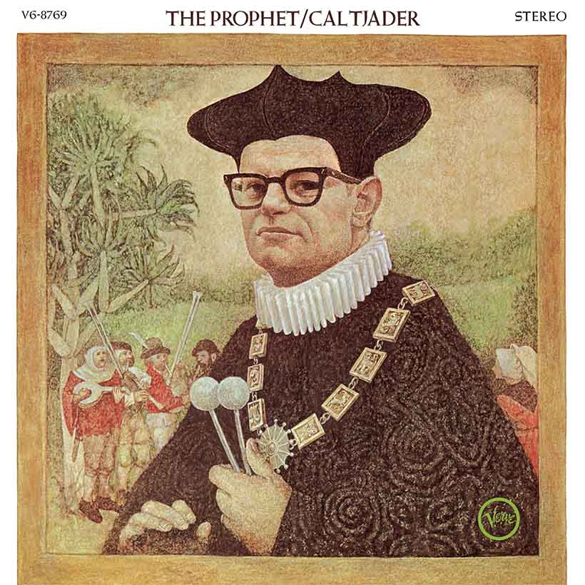 Album cover with a stylized portrait of a man in a historical outfit, holding lollipops, with text 'The Prophet/Caltjader' at the top.