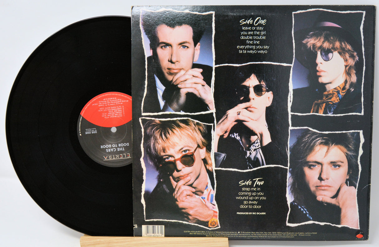 Vinyl record with a cover featuring multiple images of a person on a white background