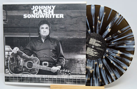 Vinyl record with Johnny Cash cover and splatter design