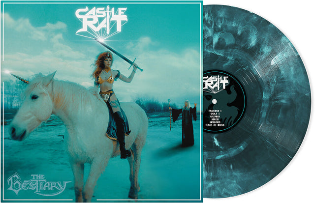 Vinyl record with a fantasy-themed cover featuring a woman on a unicorn.