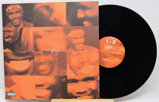 Channel Orange front album cover and vinyl record with iconic orange and black artwork