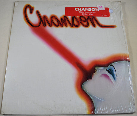 Front cover of Chanson vinyl album with stylized logo and face artwork