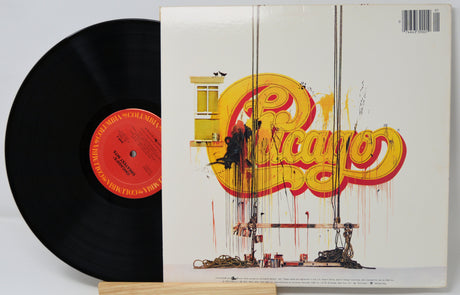 Vinyl record with a colorful album cover featuring the word 'Chicago'.