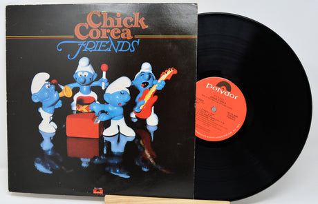 Vinyl record with a Smurf-themed cover featuring Chick Corea and Friends