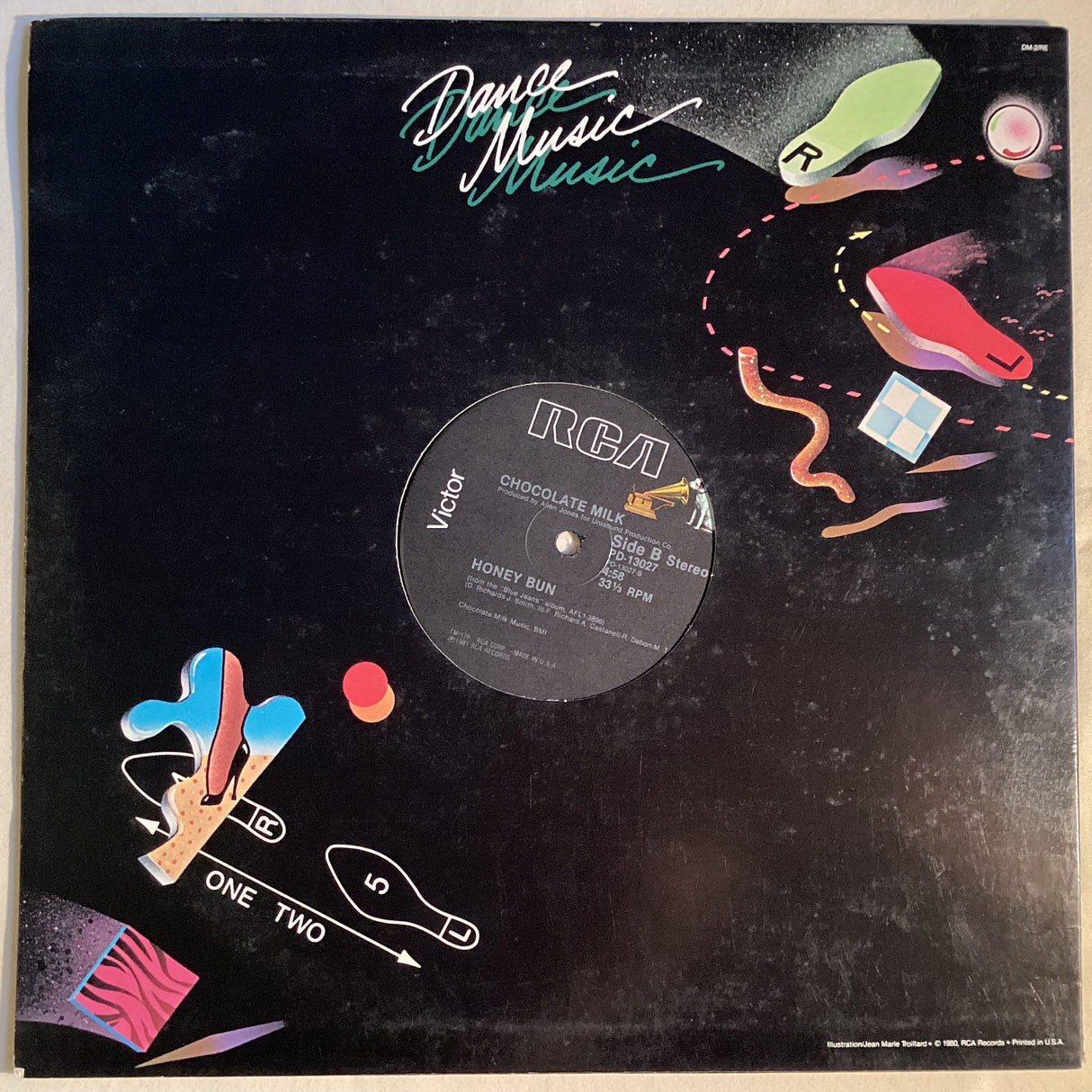 Back cover art of Chocolate Milk 12-inch record featuring 'Honey Bun' on RCA Victor, Dance Music sleeve