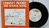 Vinyl record and cover with 'The Knock Song' by Christy Moore on a white background