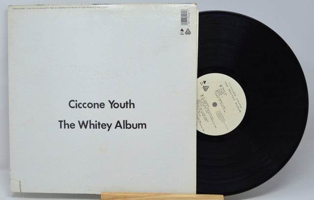 Ciccone Youth The Whitey Album front cover with vinyl record partially visible