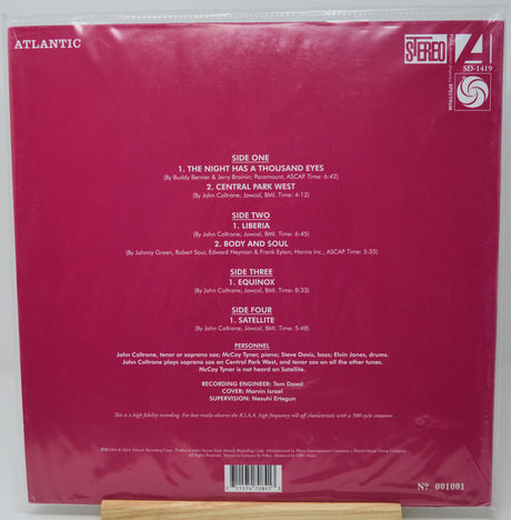 The back cover of a vinyl record sleeve for Atlantic's '2. Body and Soul' CD release, featuring a bright magenta-pink background with white text, a barcode, and the Atlantic Records logo.