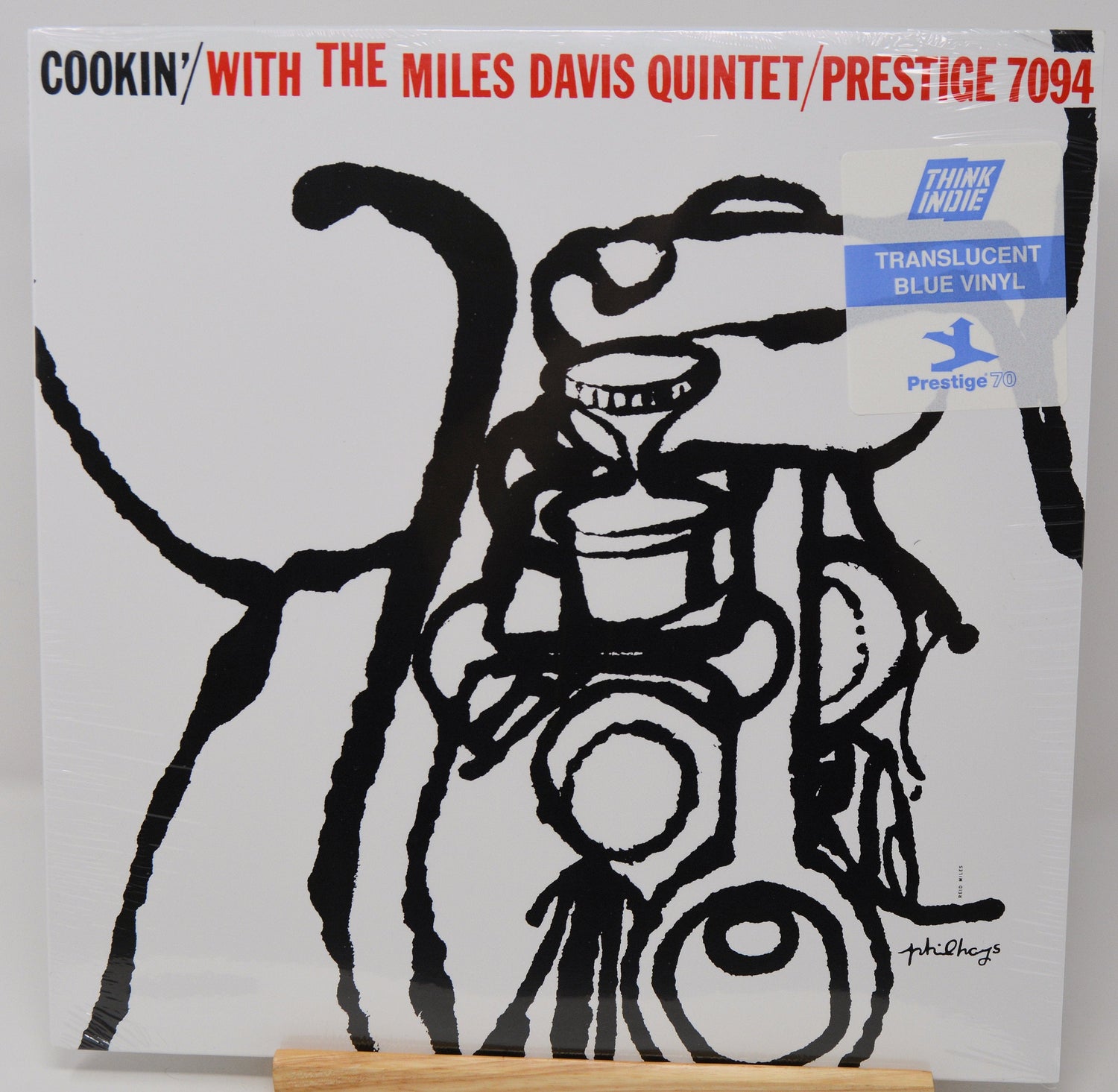 Front cover of 'Cookin' With The Miles Davis Quintet' on translucent blue vinyl by Miles Davis