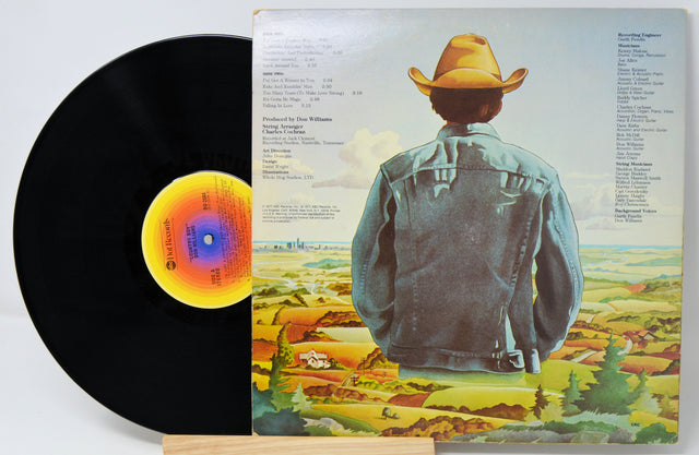 Back cover of Don Williams' Country Boy vinyl LP with cowboy illustration and song list