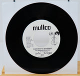 Vinyl record with a colorful album cover on a white background